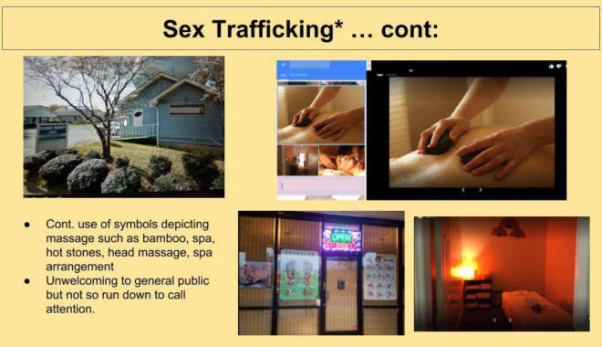 slideshow signs of sex trafficking