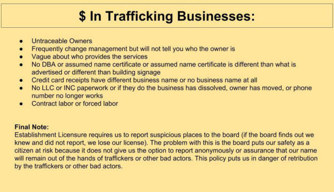 slideshow money in trafficking businesses