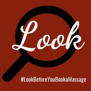 Look Before You Book a Massage Logo